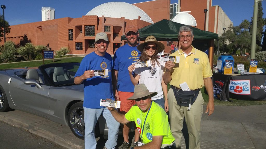 Rotary Members sell tickets for Tucson Classics Car Show